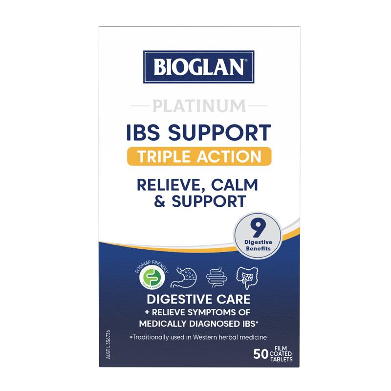 Bioglan Platinum IBS 支持三重功效 50 片