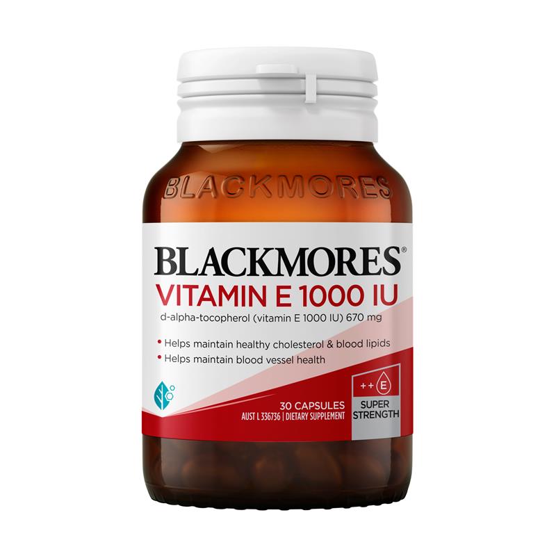 Blackmores Vitamin E 1000IU Cholesterol Health 30 Viên