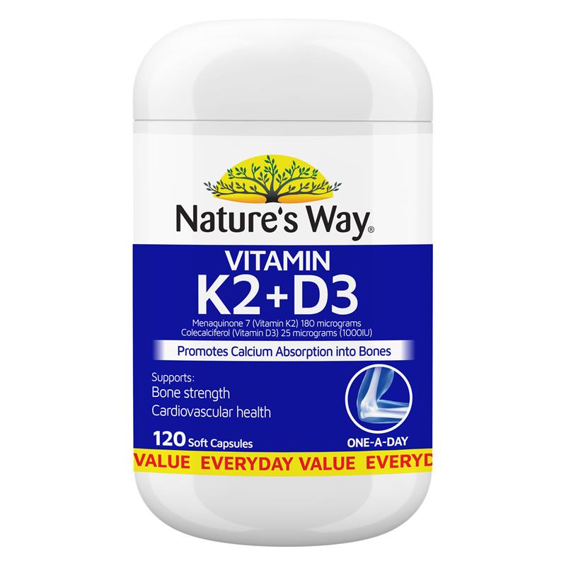 Natures Way K2+D3 120 Viên Nang