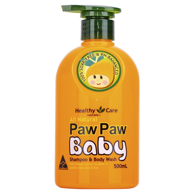 Dầu gội đầu trẻ em Healthy Care All Natural Paw Paw 500ml