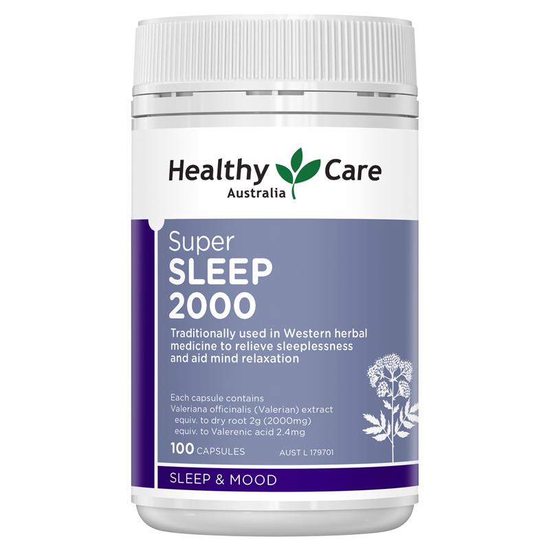 Healthy Care Super Sleep (Valerian 2000mg) 100 Viên Nang