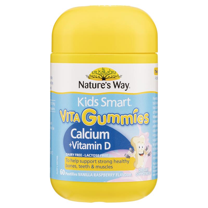 Kẹo dẻo bổ sung canxi + vitamin D Nature's Way Kids Smart Vita Gummies 60 viên