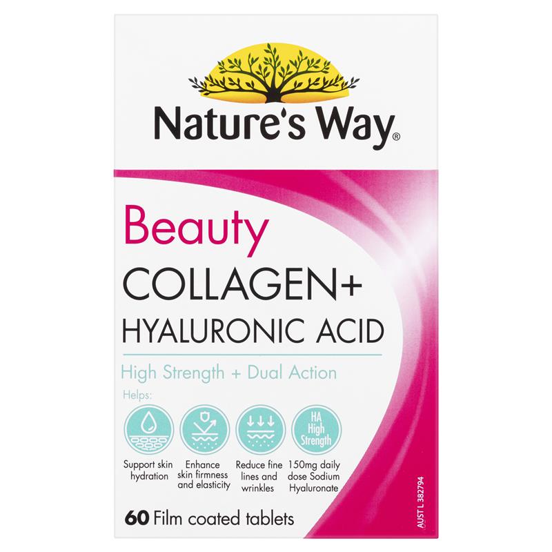 Nature's Way Beauty Collagen + Hyaluronic Acid 60 Viên