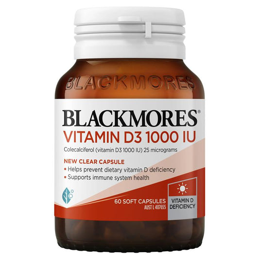 Blackmores 维生素 D3 1000IU 骨骼健康免疫力 60 粒胶囊