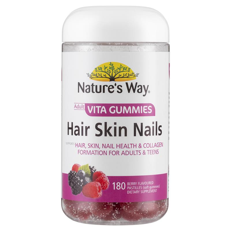 Kẹo dẻo Nature's Way Adult Vita Gummies Hair Skin Nails 180 viên Kích thước độc quyền