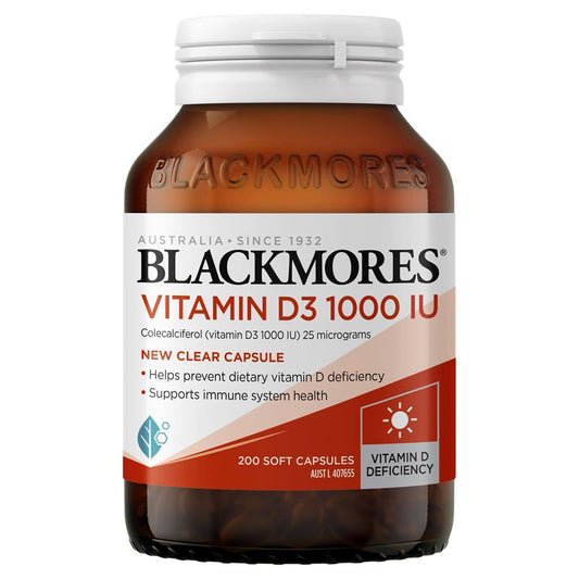 Blackmores 维生素D3 1000IU 骨骼健康免疫力 200粒胶囊