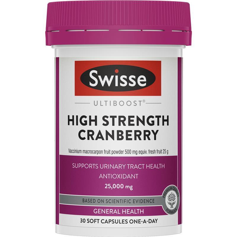 Swisse Ultiboost 高强度蔓越莓 25000 毫克 30 粒胶囊