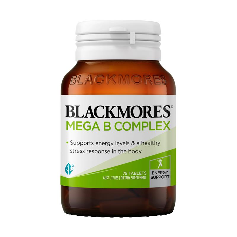 Blackmores Mega B Complex Energy Support Vitamin B12 75 Viên