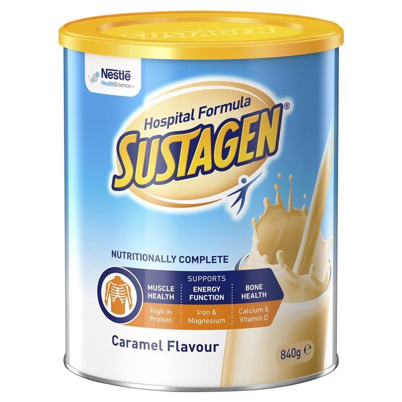 Thực phẩm bổ sung dinh dưỡng Sustagen Hospital Formula hương Caramel 840g