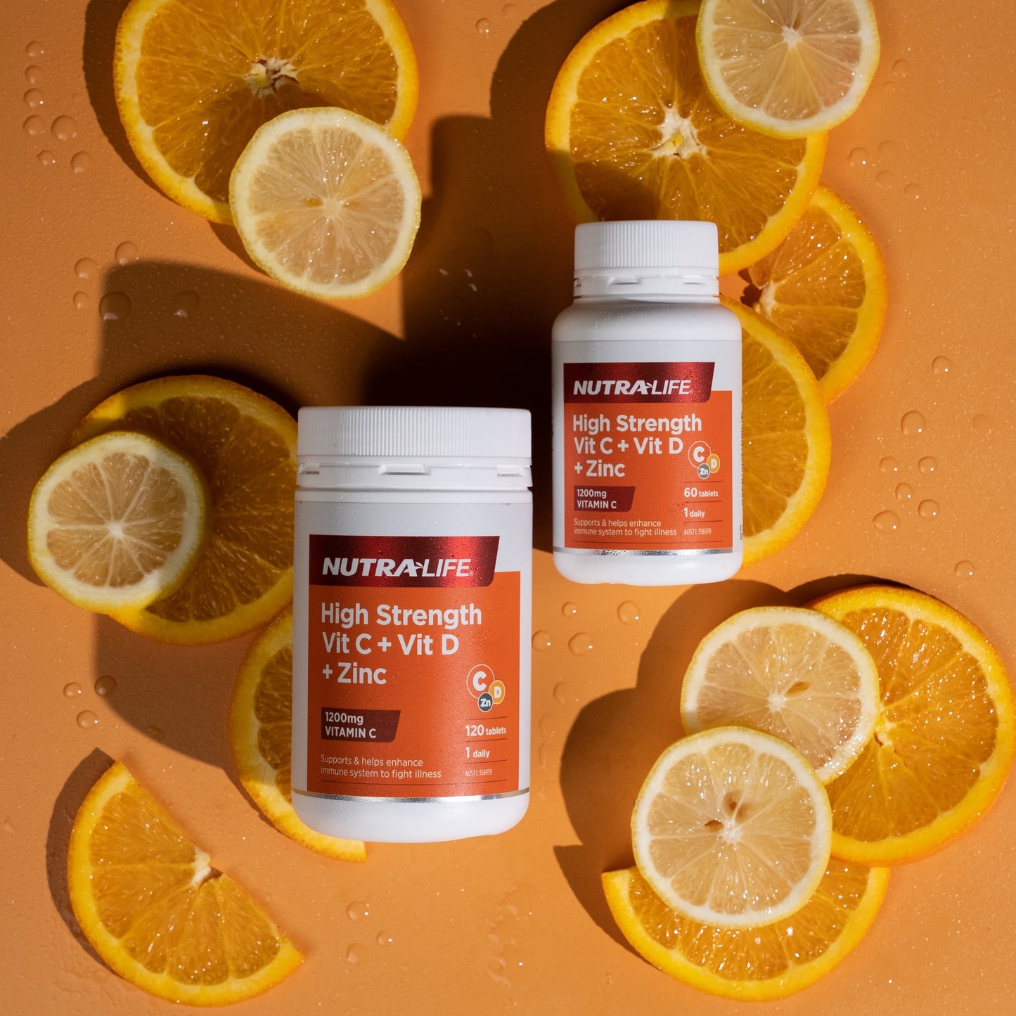 Nutra-Life Vitamin C + Vitamin D + Kẽm cường độ cao 120 viên
