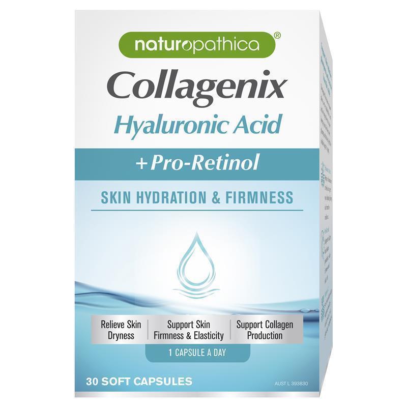 Naturopathica Collagenix Hyaluronic Acid + Pro Retinol 30 Viên Nang
