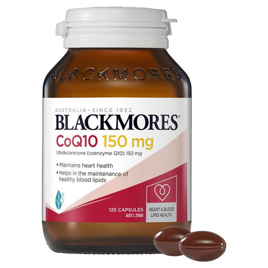 Blackmores 辅酶 Q10 150 毫克心脏健康维生素 125 粒胶囊超值装
