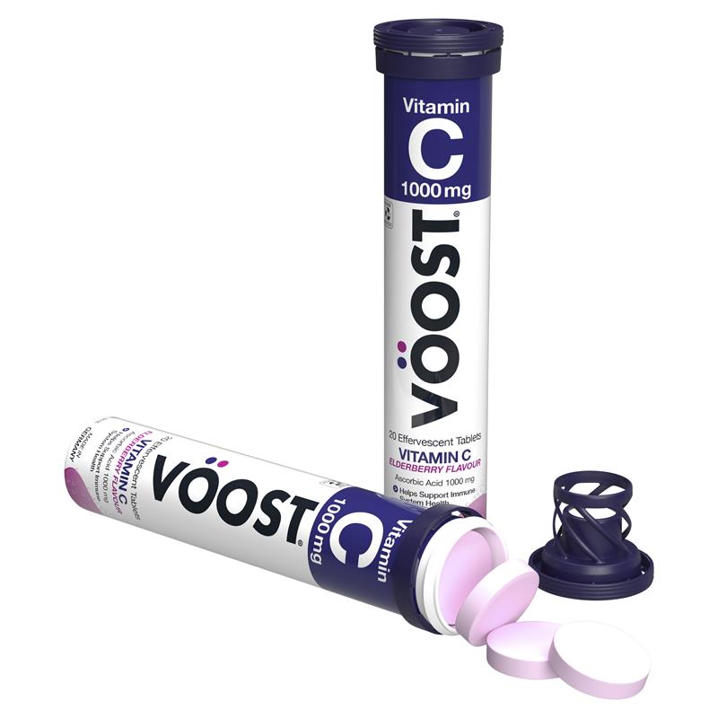Voost Vitamin C Elderberry Effervescent Tablets 20 Pack