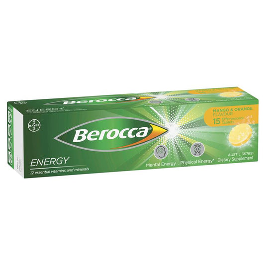 Berocca Energy 芒果橙味泡腾片 15 片
