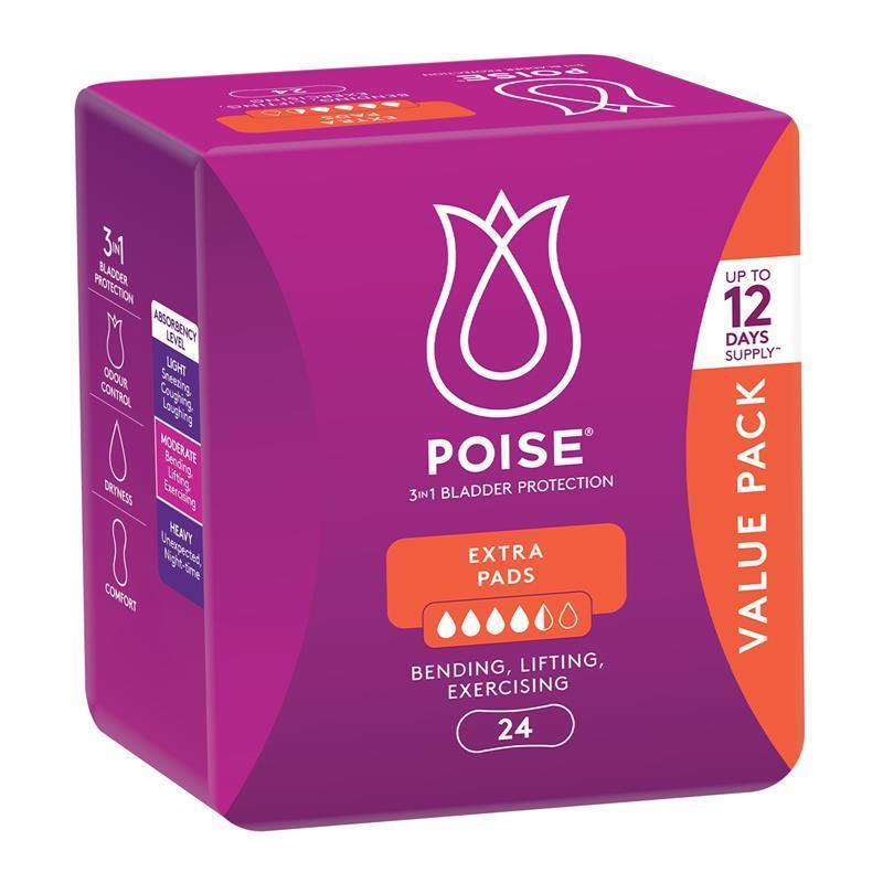 Poise Pads Extra 24片装