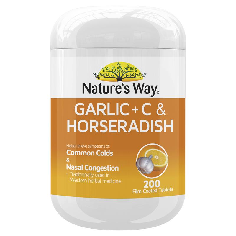 Viên uống Nature's Way Garlic + C & Horseradish 200 viên
