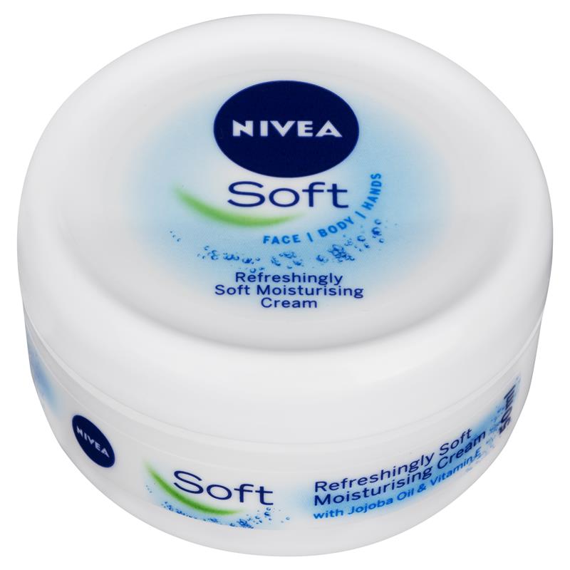 NIVEA Soft Moisturiser Cream Face Body Hands 50ml