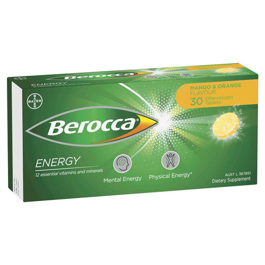 Berocca Energy 芒果橙味泡腾片 30 片