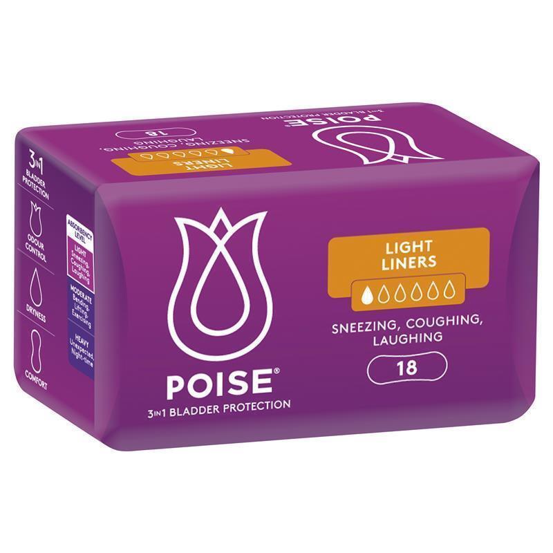 Poise 轻薄卫生护垫 18片装