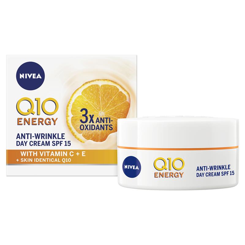 NIVEA Q10 Power + Vitamin C Energy Face Moisturiser SPF15 50ml