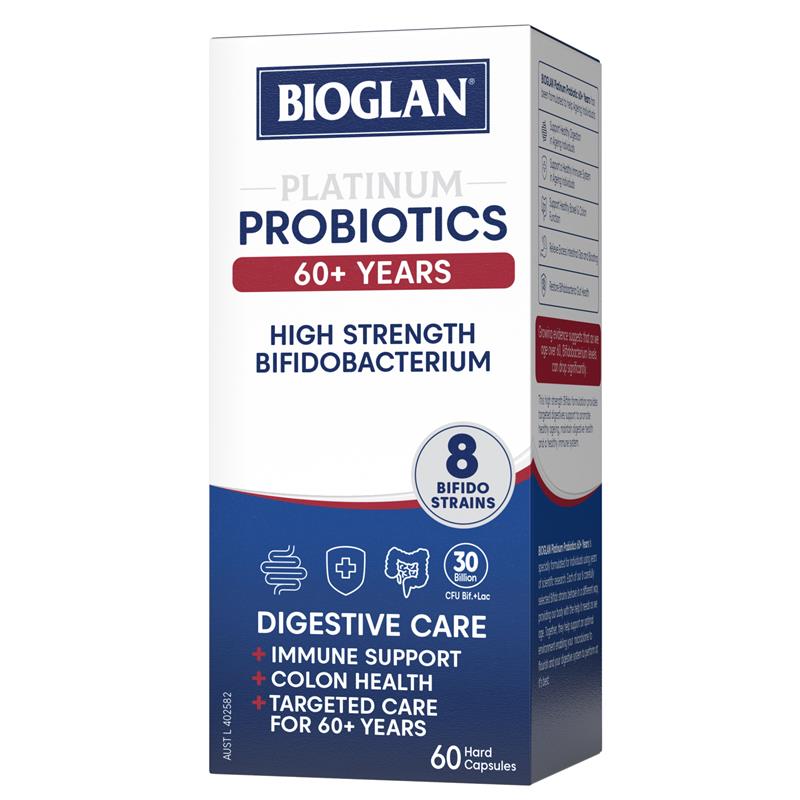 Bioglan Platinum 益生菌 60+ 年 60 粒胶囊