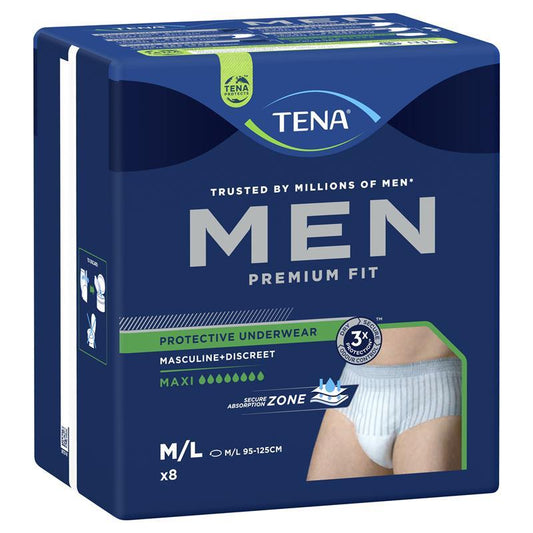 Tena 男式 4 级裤子 中号/大号 8 条装