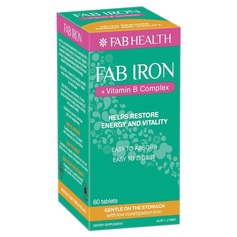 Fab Iron + Vitamin B Complex 60 Viên