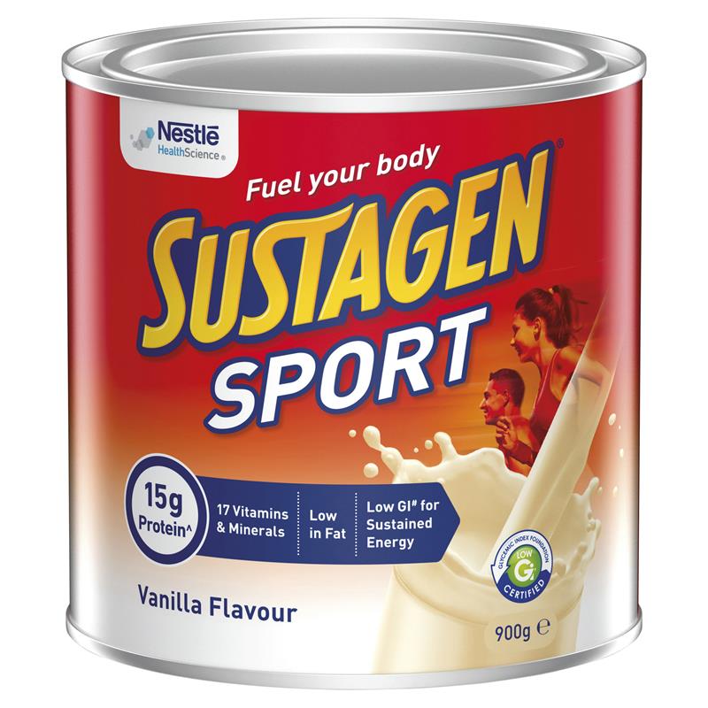 Bột dinh dưỡng thể thao Sustagen hương vani 910g