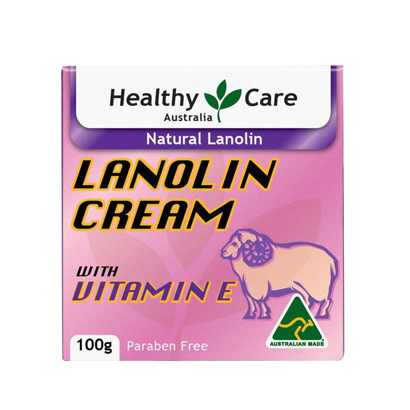 Kem dưỡng da Lanolin & Vitamin E tự nhiên Healthy Care 100g