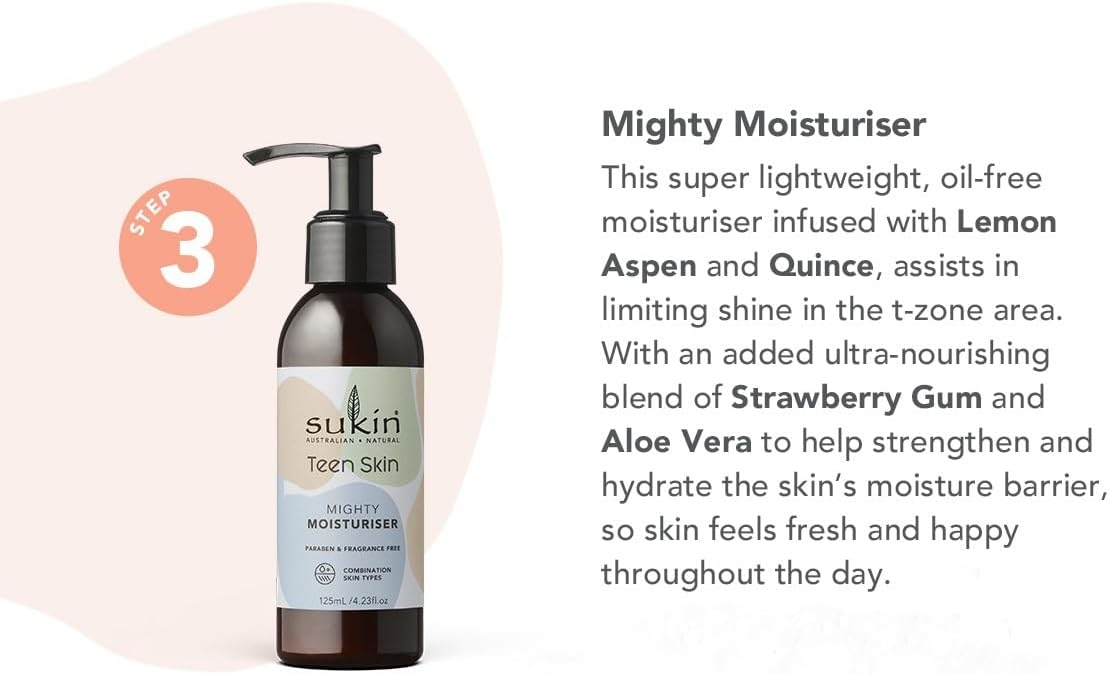 Kem dưỡng ẩm Sukin Teen Skin Mighty 125ml dạng bơm