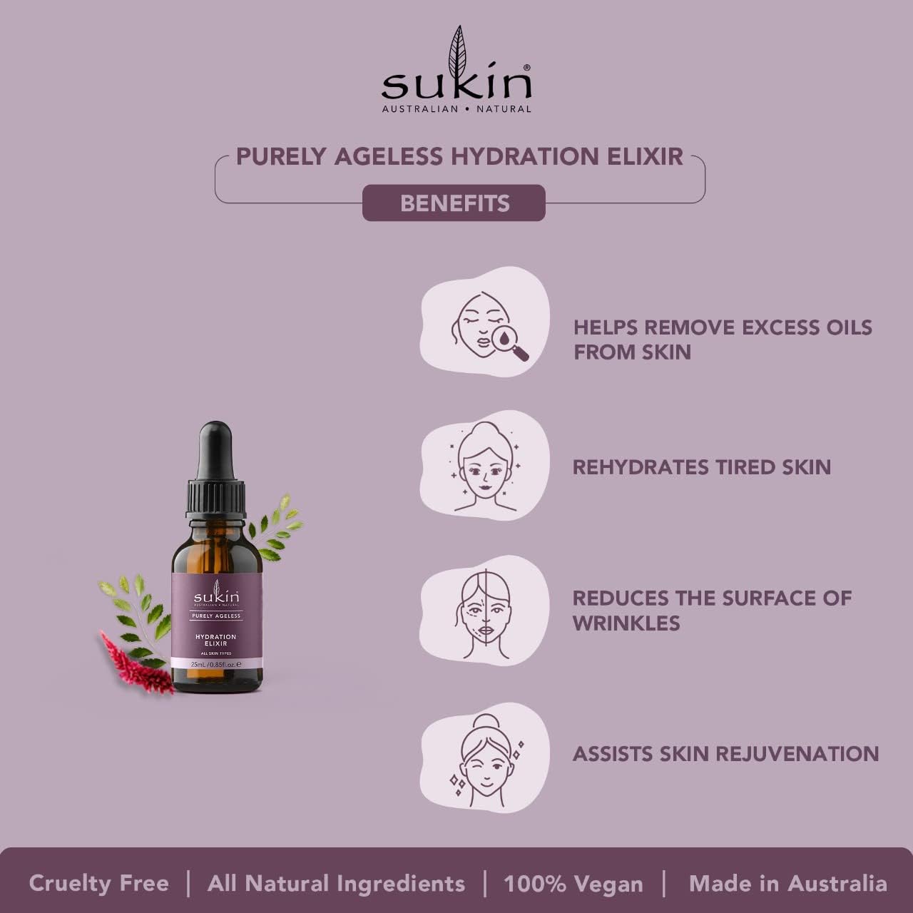Tinh chất dưỡng ẩm thực vật Sukin Purely Ageless 25ml