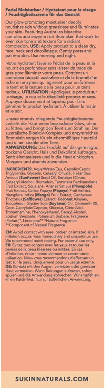 Kem dưỡng ẩm làm sáng da Sukin Brightening Illuminating Moisturiser Pump 60ml