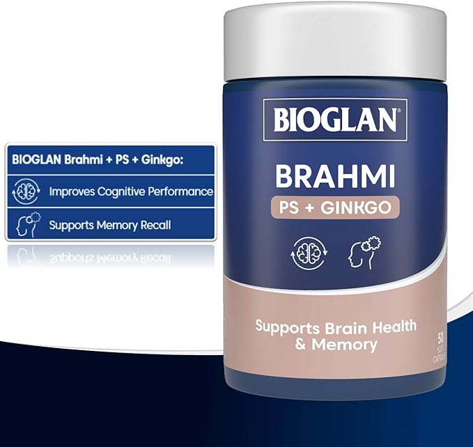 Bioglan Brahmi + PS + Ginkgo Focus 50 Capsules