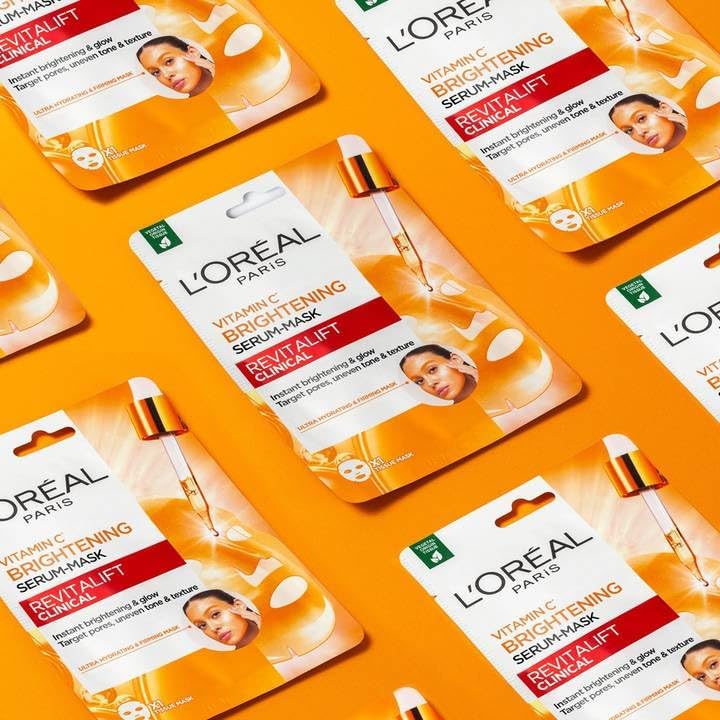 Mặt nạ giấy dưỡng sáng da L'Oreal Paris Revitalift Clinical Vitamin C Brightening Serum Sheet Mask 1 gói
