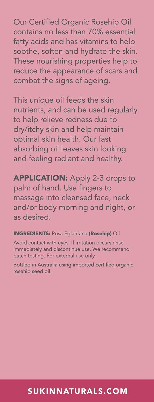 Dầu nụ tầm xuân hữu cơ Sukin Certified Organic Rose Hip Oil 25ml