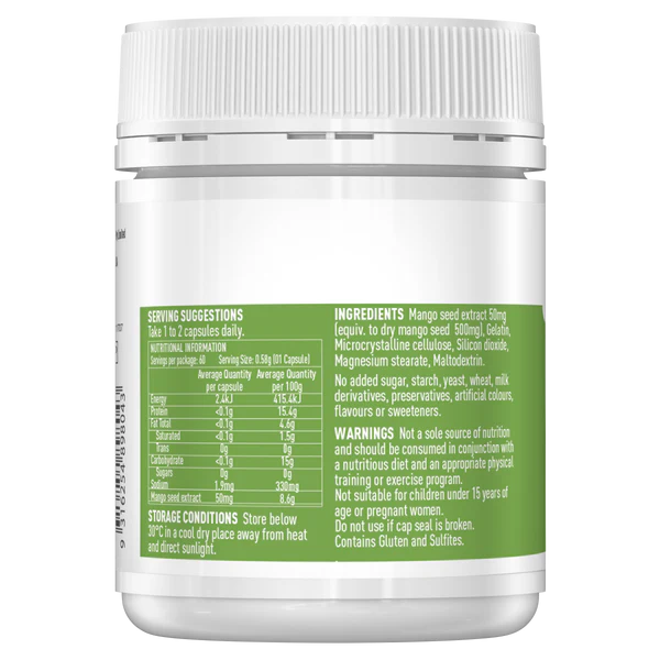 Chiết xuất hạt xoài Châu Phi Healthy Care 50mg 60 viên nang