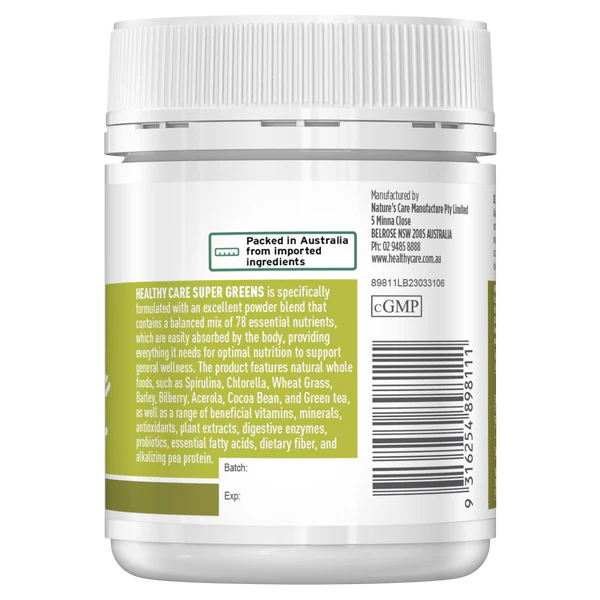 Healthy Care Super Greens 120g