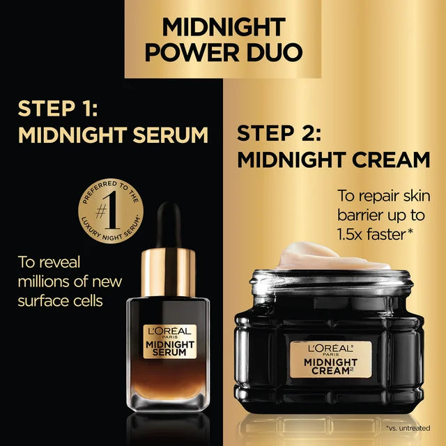 L'Oreal Paris Midnight Radiance Serum and Cream Gift Set