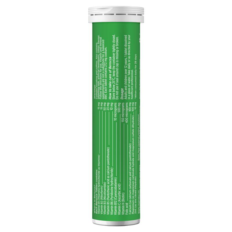 Berocca Energy Original Berry 60 Effervescent Tablets Exclusive Size