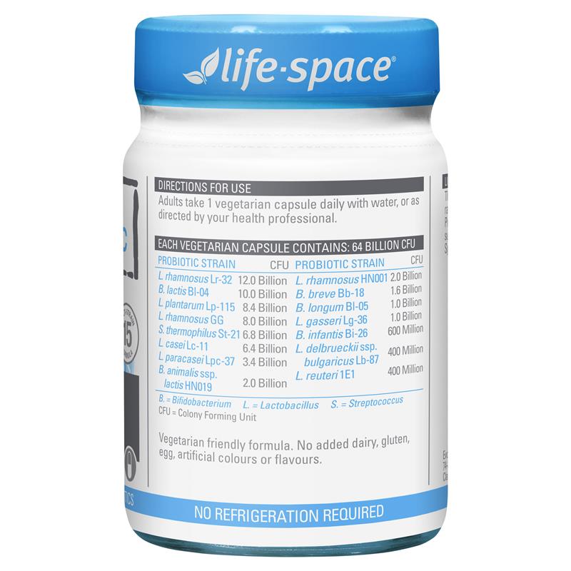 Life-Space 双倍强度益生菌 60 粒胶囊 独家尺寸