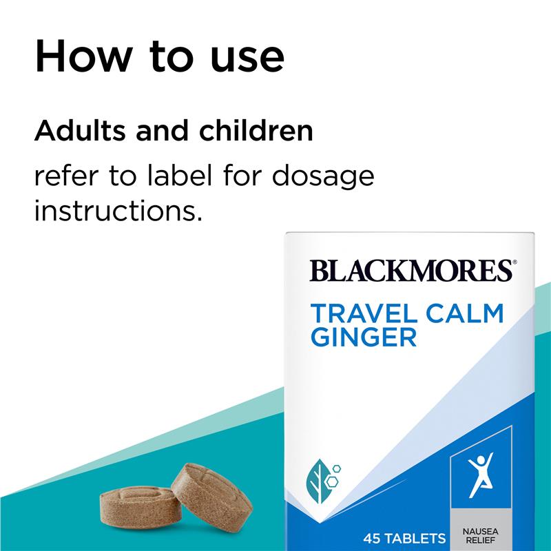 Vitamin chống buồn nôn Blackmores Travel Calm Ginger 45 viên
