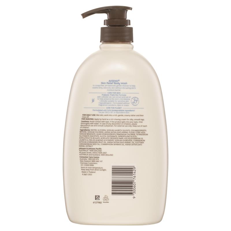 Sữa tắm dưỡng ẩm không mùi Aveeno Skin Relief 1L