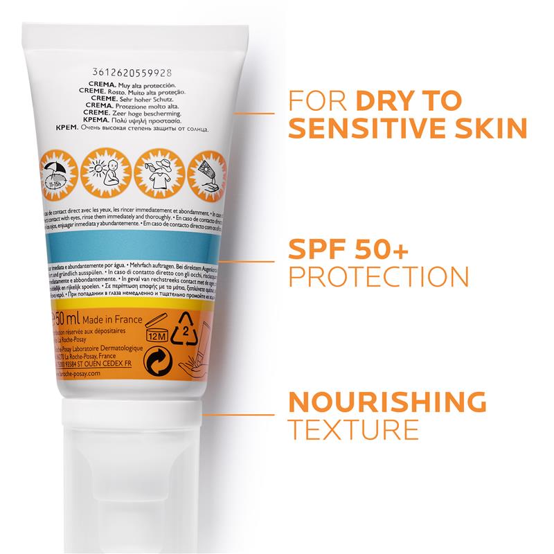 Kem chống nắng La Roche-Posay Anthelios ULTRA SPF50+ cho da khô 50ml
