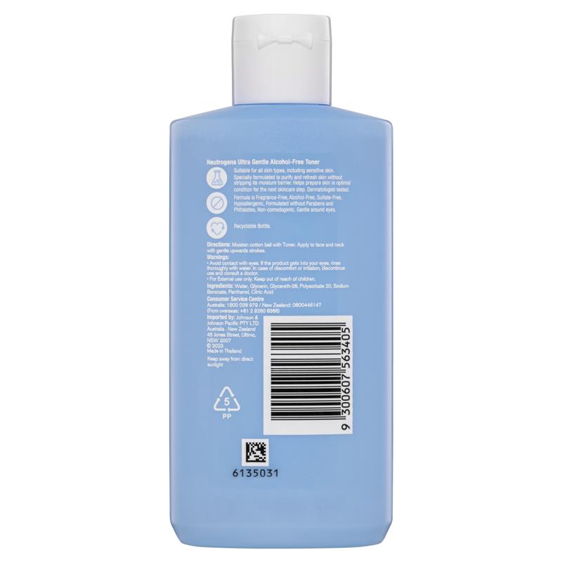 Nước hoa hồng Neutrogena Ultra Gentle Alcohol-Free Face Toner 150ml