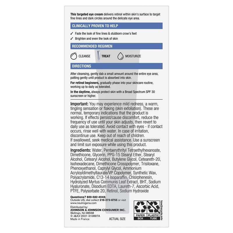 Kem dưỡng mắt chống lão hóa Neutrogena Rapid Wrinkle Repair Retinol 14mL