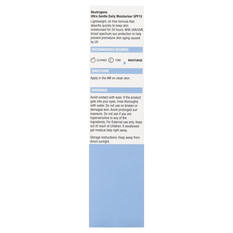 Kem dưỡng ẩm Neutrogena Ultra Gentle SPF15 100ml