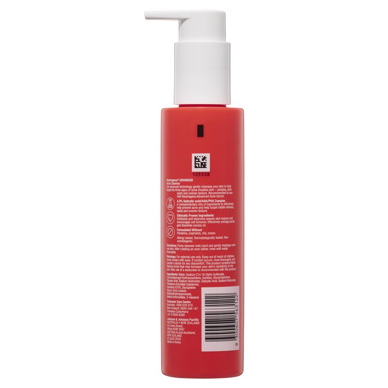 Sữa rửa mặt trị mụn Neutrogena Advanced Acne Cleanser 150ml
