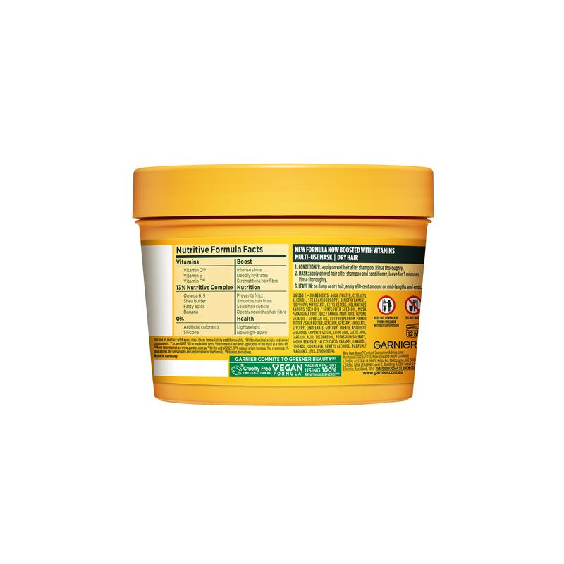 Mặt nạ dưỡng tóc Garnier Fructis Hair Food Nourishing Banana 3 trong 1 dành cho tóc khô 390ml