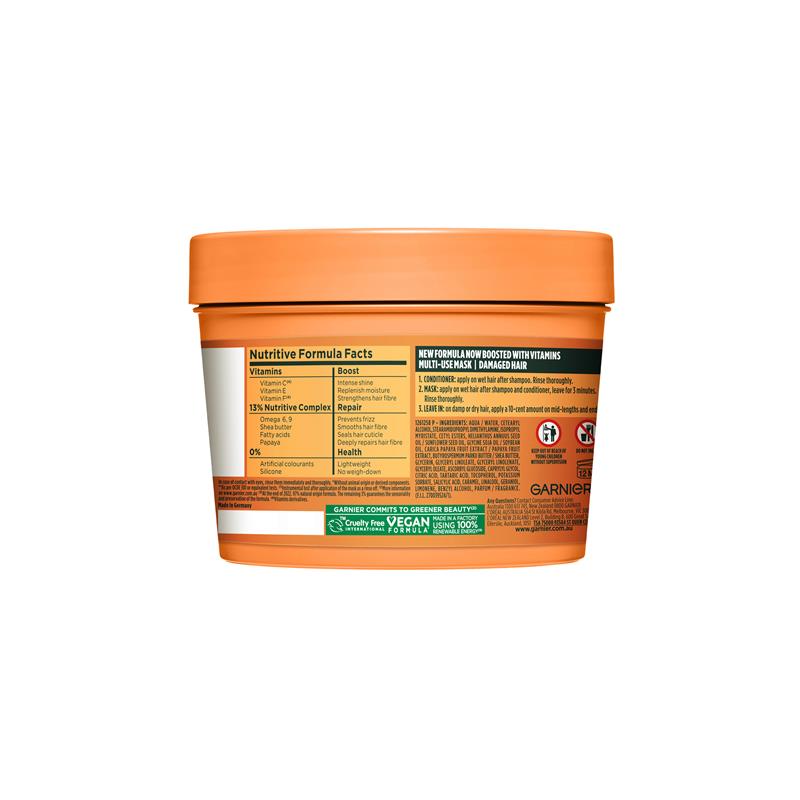 Mặt nạ phục hồi tóc hư tổn Garnier Fructis Hair Food Repairing Papaya 3 trong 1 390ml