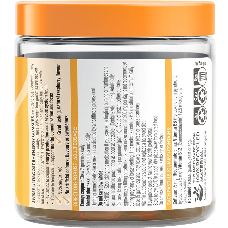Swisse B+ Energy Gummies 50 Pack